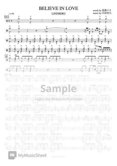 Lindberg Believe In Love Sheets By Cookai S J Pop Drum Sheet Music