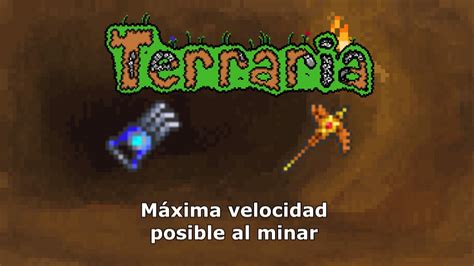 Máxima velocidad al minar Terraria 1 2 4 1 YouTube