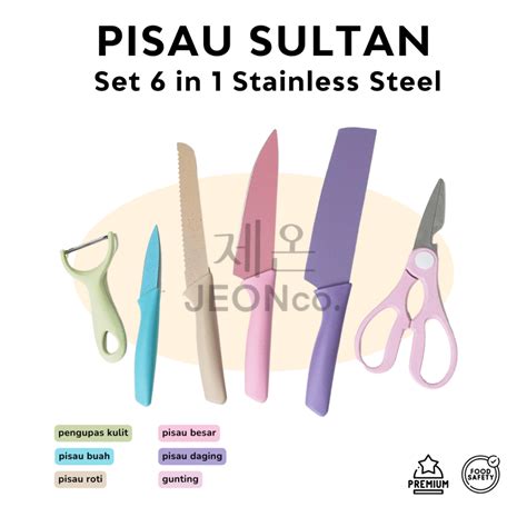 Jual Pisau Sultan Dapur Set In Bahan Stainless Steel Premium Anti