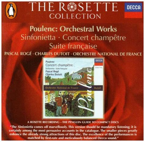 Poulenc Orchestral Works Pascal Roge Charles Dutoit Amazon Es CDs