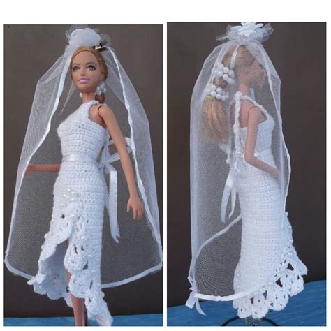 Платье. Свяжем свадебное платье кукле. Knit wedding dress the doll ...