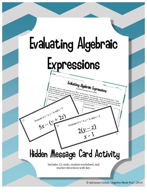 Fillable Online Evaluating Algebraic Expression Worksheets Math