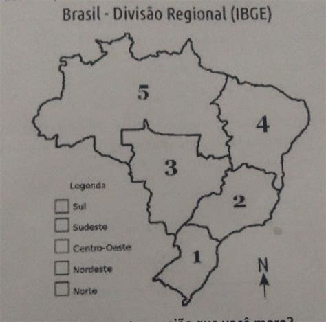 De Acordo Com O Mapa - análise o mapa abaixo e pinte- o de acordo com regionalização do Brasil ...