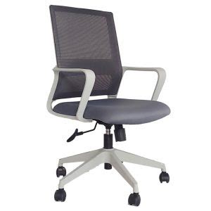 Silla Para Oficina Con Reposabrazos Color Gris Kemik Guatemala