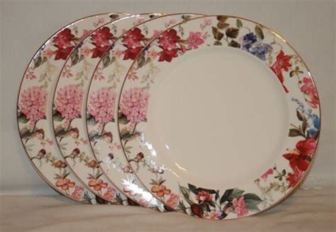 Grace Teaware Pink Floral 10 1 2 Fine Porcelain Dinner Plates Set Of