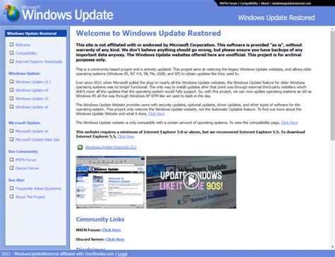 Windows Windows Windows Update Restored