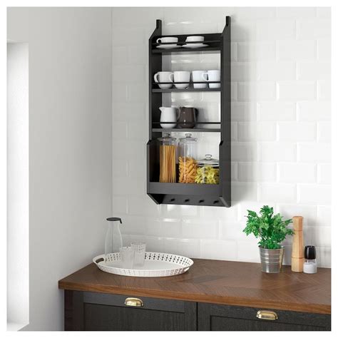 Vadholma Wall Shelf Black Ikea Wall Shelves Kitchen Wall Storage