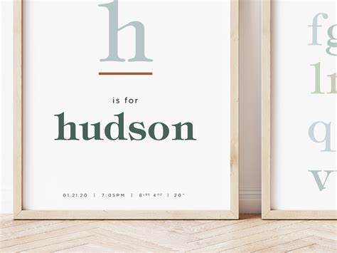 Custom Baby Name Print Printable Wall Art Personalized Etsy