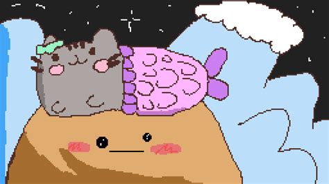 Pixilart Pusheen Oasis By Cherry1207