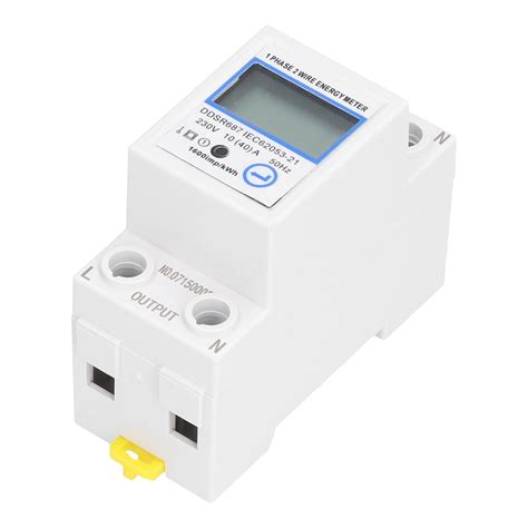 1 Phase 2 Wire Energy Meter Multifunctional LCD Digital Display 2P DIN