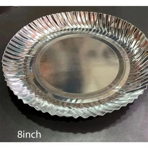 8 Inch Silver Foil Paper Plate At Rs 3 Piece Tiruvottiyur Chennai