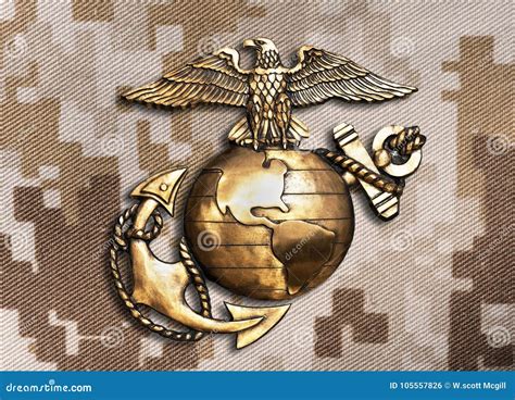 Marine Eagle Globe And Anchor Stock Photo Image Of Arms Emblem