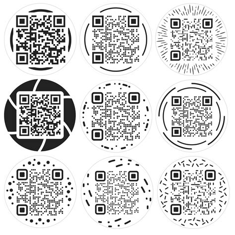 QR Code Circular Printed Stickers Sticky Round Colour Labels Size 51mm