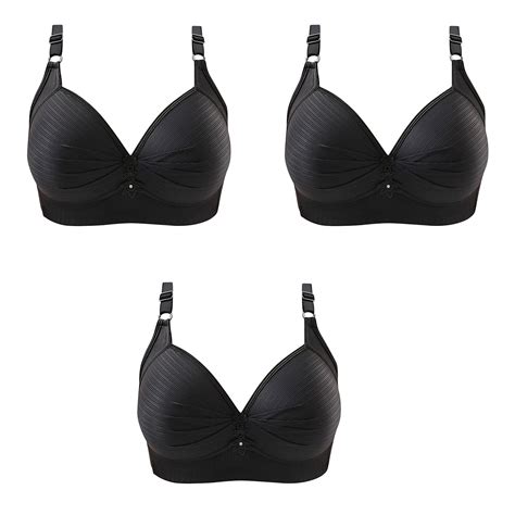 Bras Front Closure 3pc Pack Bras For Women All Day Comfort Bra Wirefree