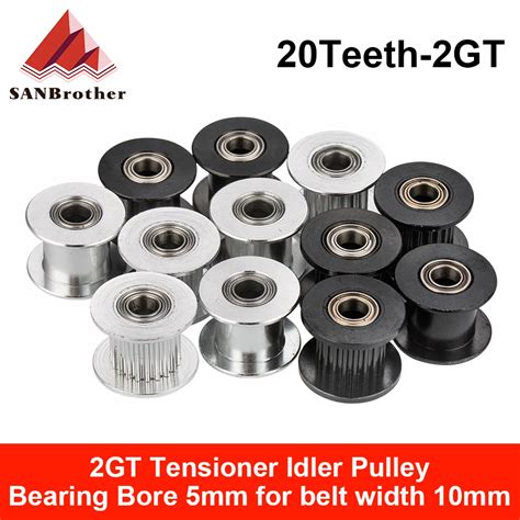 Gt Teeth Synchronous Wheel Idler Pulley Black Bore Mm With