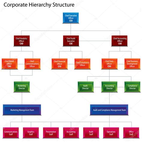 Corporate Hierarchy Structure Chart Stock Vector Cteconsulting