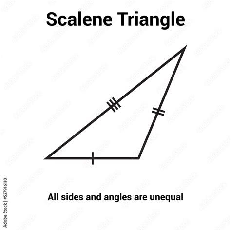 Types Of Triangle In Mathematics Scalene Triangle Stock Vector Adobe