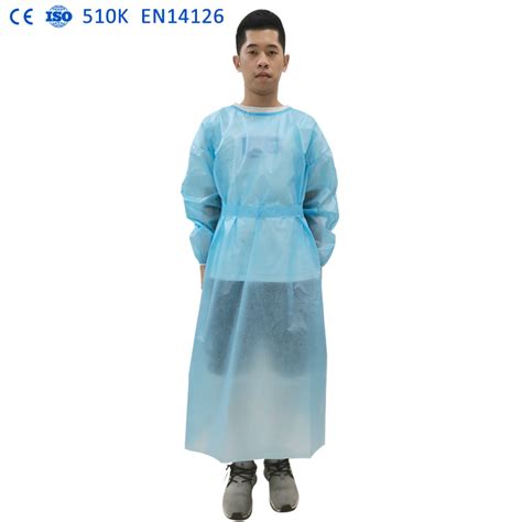 ANSI Lab Coat Disposable Waterproof Isolation Gown ASTM 510K AAMI Level