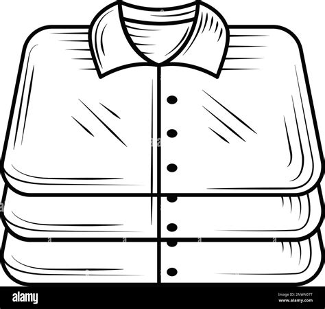 Folded Shirts Stock Vector Images Alamy