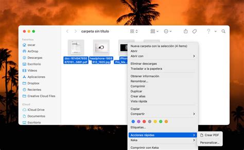 Cómo combinar varios archivos en un PDF desde el Mac