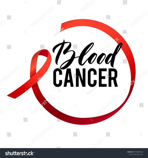 Blood Cancer Awareness Label Vector Tamplate Stock Vector Royalty Free