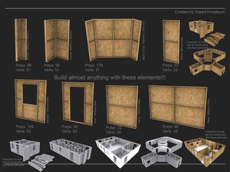 Modular Construction Site Wall Partition Kit 3d Model Modular