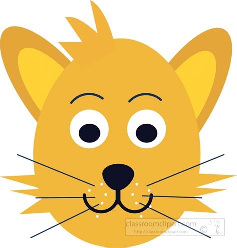 Cat Clipart-yellow cat cartoon style clipart