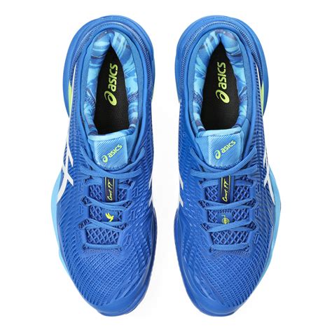 Buy Asics Court Ff 3 Novak Chaussure Terre Battue Hommes Bleu Vert Fluo Online Tennis Point Fr