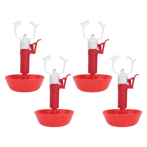 ABBA 4pcs Bird Water Drinking Cups Automatic Feeder Chicken Poultry