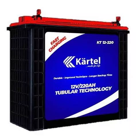 Kartel 220ah12v Tubular Tall Battery Femtech Solar