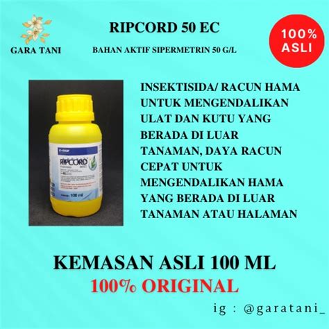 Jual Ripcord Ec Kemasan Ml Insektisida Racun Hama Untuk