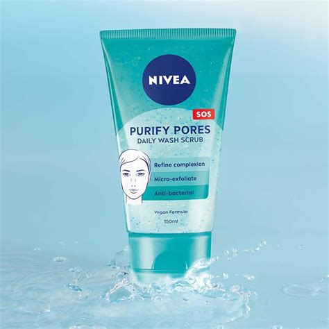 Nivea Cleansing Purify Pores Daily Wash Scrub 150 Ml