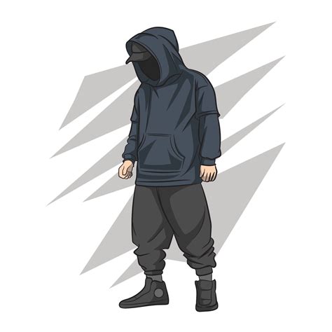 Illustration Vector Of Man In Hoodie Comic Style 11351984 Vector Art