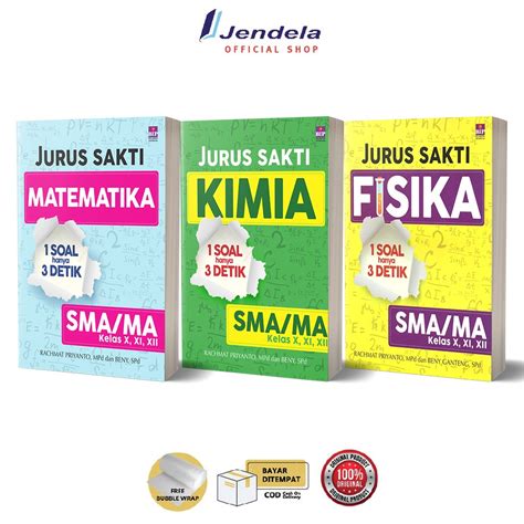 Jual JURUS SAKTI FISIKA KIMIA MATEMATIKA 1 SOAL HANYA 3 DETIK SMA KLS