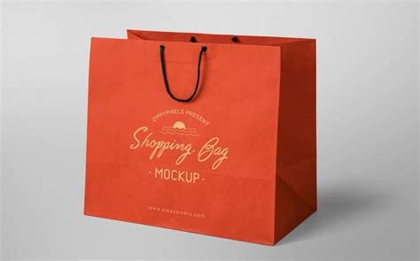 Free Brown Shopping Bag Mockup Psd Psfreebies