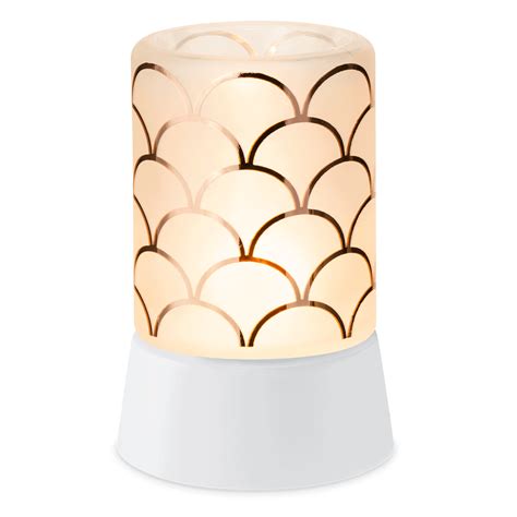 Golden Scallops Mini Scentsy Warmer With Tabletop Base