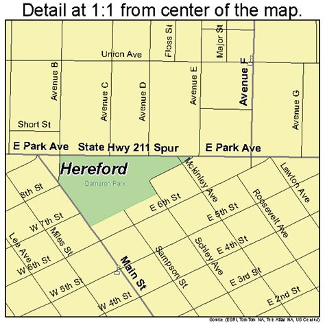 Hereford Texas Street Map 4833320