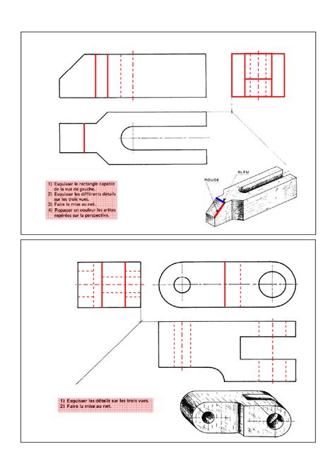 exercices corrigés dessin technique projection orthogonale pdf