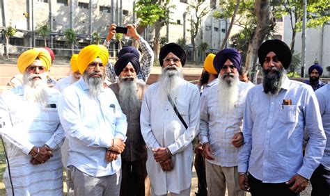 Sgpc President Harjinder Singh Dhami With Others Visit The Site Of A