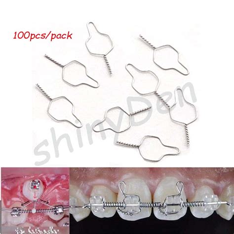 Pcs Orthodontics Preformed Ligature Wires Stainless Steel Dentistry