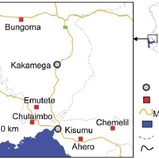 Map Of Kenya Showing The Sampling Sites Anopheles Gambiae Sensu Lato