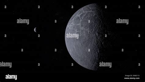 Dwarf Planet 90482 Orcus with Vanth moon Stock Photo - Alamy