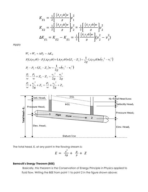 Solution Hydraulics Bernoullis Energy Equation Studypool