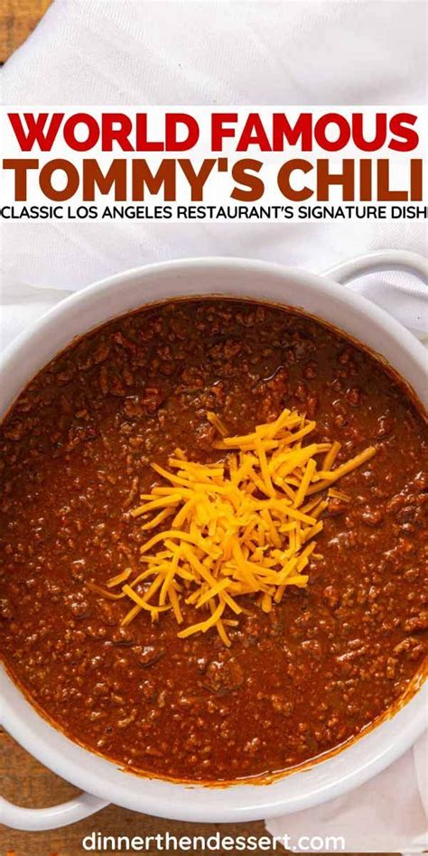 Tommys Chili Copycat Recipe Best Chili Recipe Chili Recipe Easy