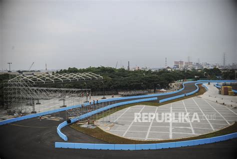 Lintasan Sirkuit Jakarta International E Prix Circuit Rampung