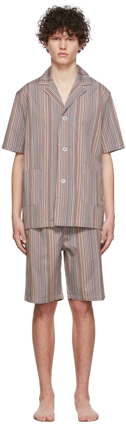 Paul Smith Multicolor Signature Stripe Pyjama Set Ssense