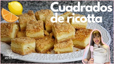 Receta De Cuadrados De Ricota Con Crumble Fáciles Riquisimos Y Con