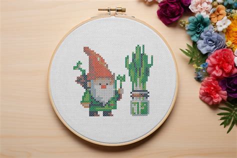 Free Gnome Counted Cross Stitch Patterns Craft With Cartwright