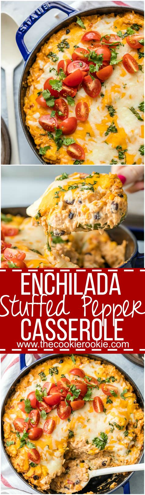 Enchilada Stuffed Pepper Casserole The Cookie Rookie Slash