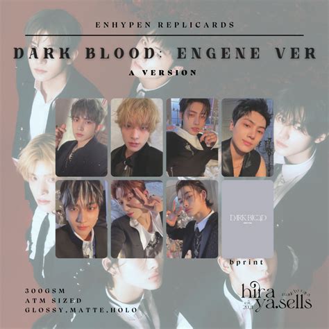 Enhypen Dark Blood Engene Version Album Photocards Ot7 And Member Set